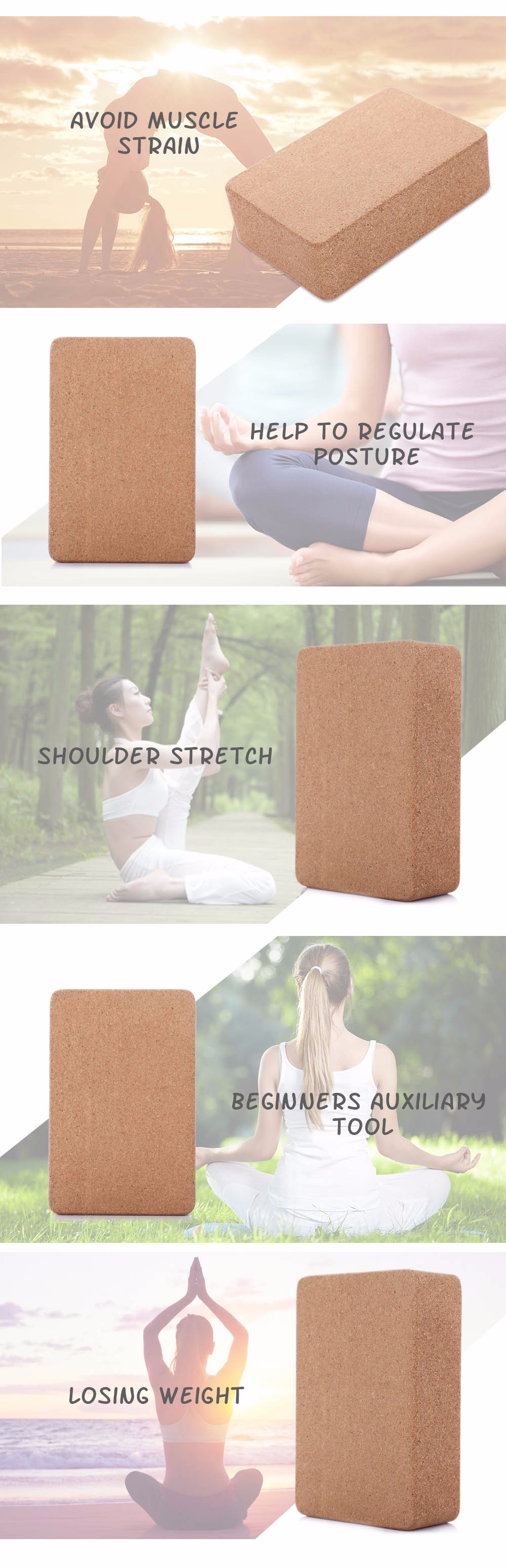 cheap cork yoga block