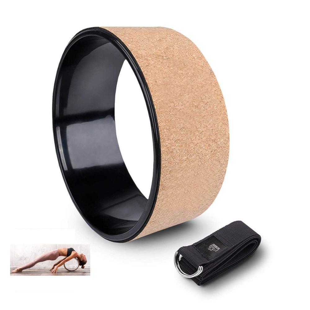 Cork+ABS yoga wheel