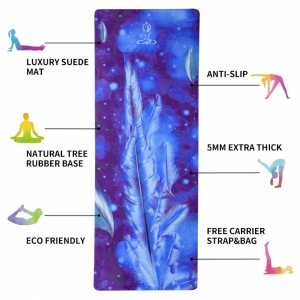 suede rubber yoga mats