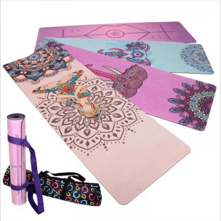 rubber suede yoga mats