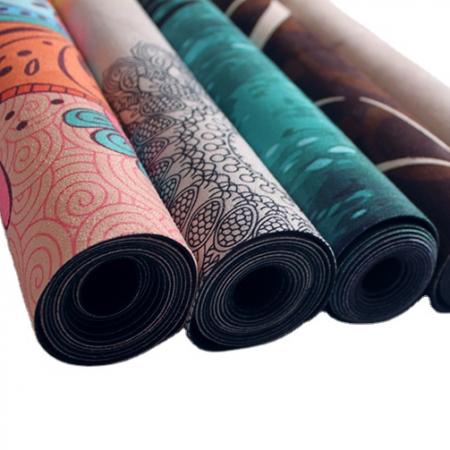 rubber suede yoga mats