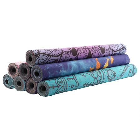 suede rubber yoga mats