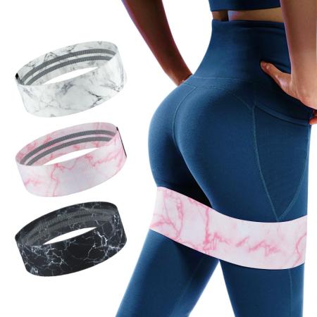 Custom Logo Printed Yoga Gym Exercise fitness Booty Hip Fabric Resistance Bands