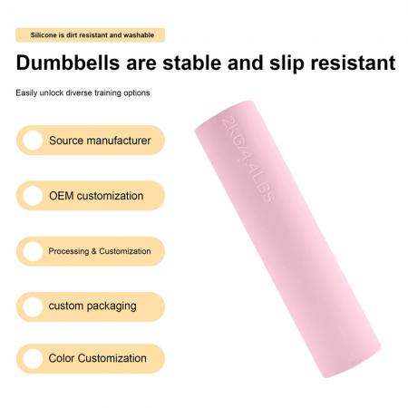 Silicone Flat-End Dumbbell Weights