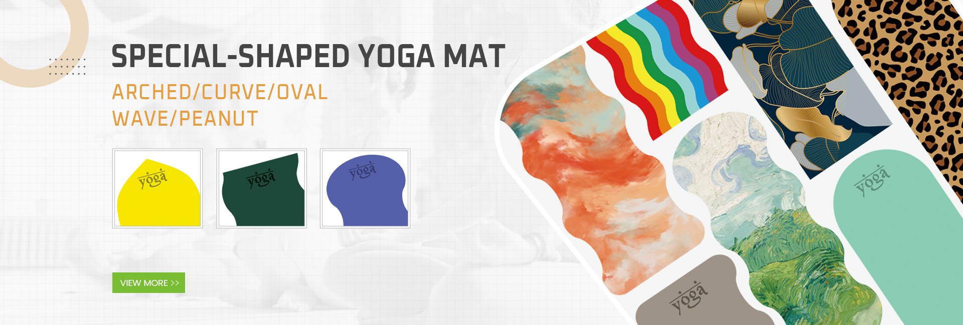 New shaped yoga mats